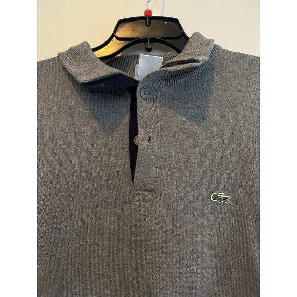 Lacoste Gray Men’s Regular Fit Paris Stretch Piqué Polo 2XL - Picture 2 of 4